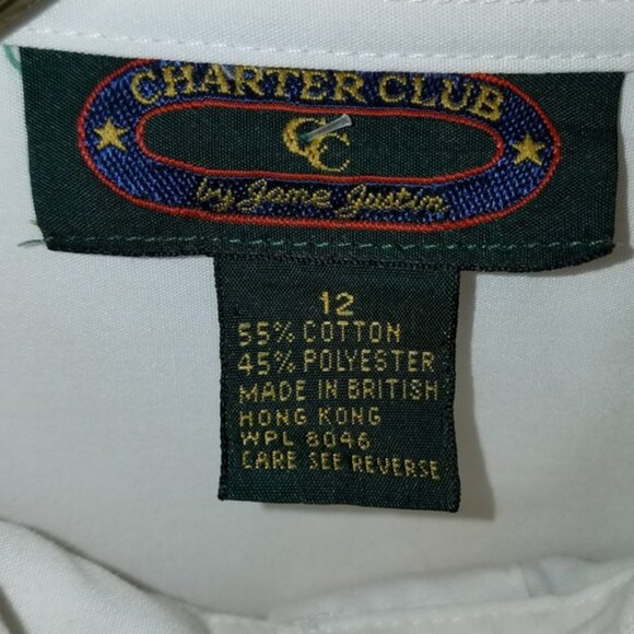 Understated Holiday Blouse by Charter Club Made in British Hong Kong - Picture 5 of 5